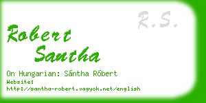 robert santha business card